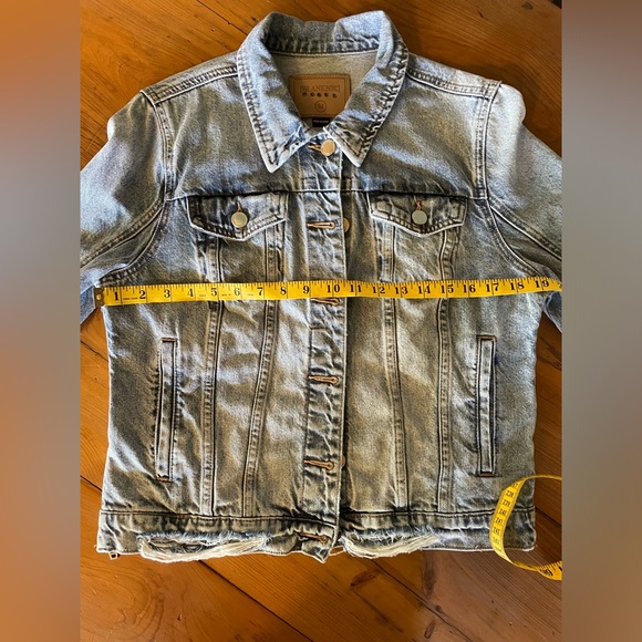 BLANK NYC Custom Sequin Madonna Fashion Large Appliqué Patch Denim Jacket Size M - Picture 12 of 13